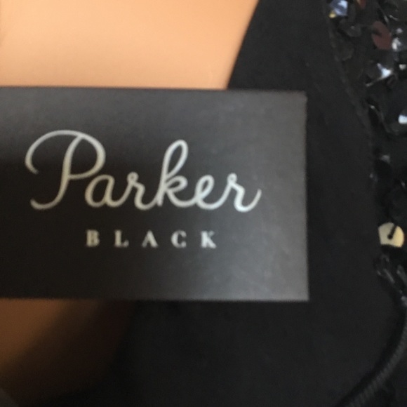 Parker Black Cold Shoulder Little Black Dress Sz 8 - Picture 13 of 16